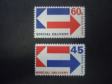 1969-71  #E22, E23 45c & 60c Special Delivery Issues  MNH OG VF