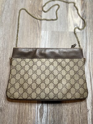 バッグ Vintage Gucci pouch Shelly line leather GUCCI Shelly Line Crossbody Bag • Vintage Brand Bag