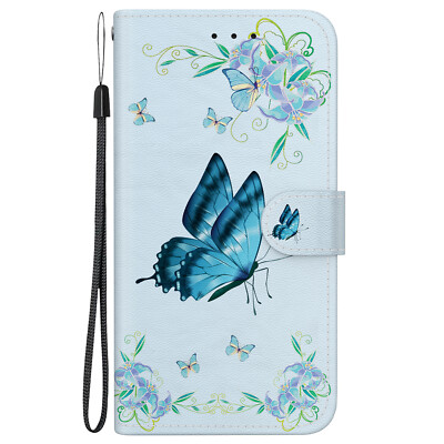 Leder Flip Case Kristall Malerei HandyHülle Für Samsung A80 A90 A70 M10 A10 A50S