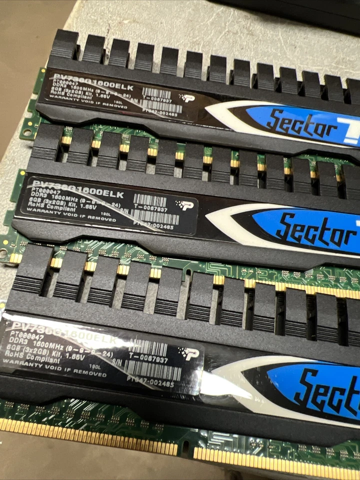 6 GB DDR3 RAM (3x2GB), Patriot Sector 7, 1600MHz, Matched set for Triple channel - Image 2 of 3