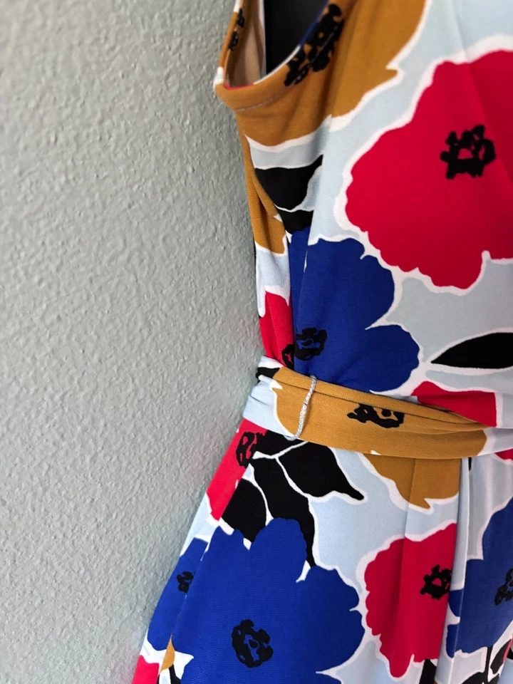 Motherhood Maternity Sleeveless Stretchy Wrap Tie Belt Sundress Size Medium - Image 4 of 4