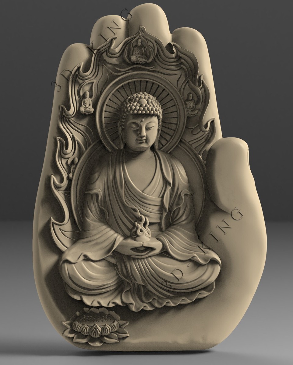 3D STL Model GOD BUDDHA for CNC Router 3D Printer Carving Engraver