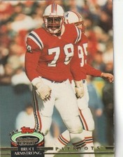 FREE SHIPPING-NRMINT-1992 Topps Stadium Club Bruce Armstrong #591 PATRIOTS