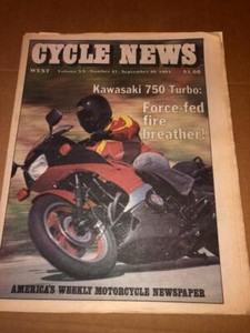 CYCLE NEWS WEST Newspaper Vol XX #37 Sep 1983 vtg mx ahrma motocross motorcycle