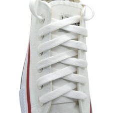 Flat Shoelace 8 mm "White" Athletic Sneakers 27",36",45",54",63"