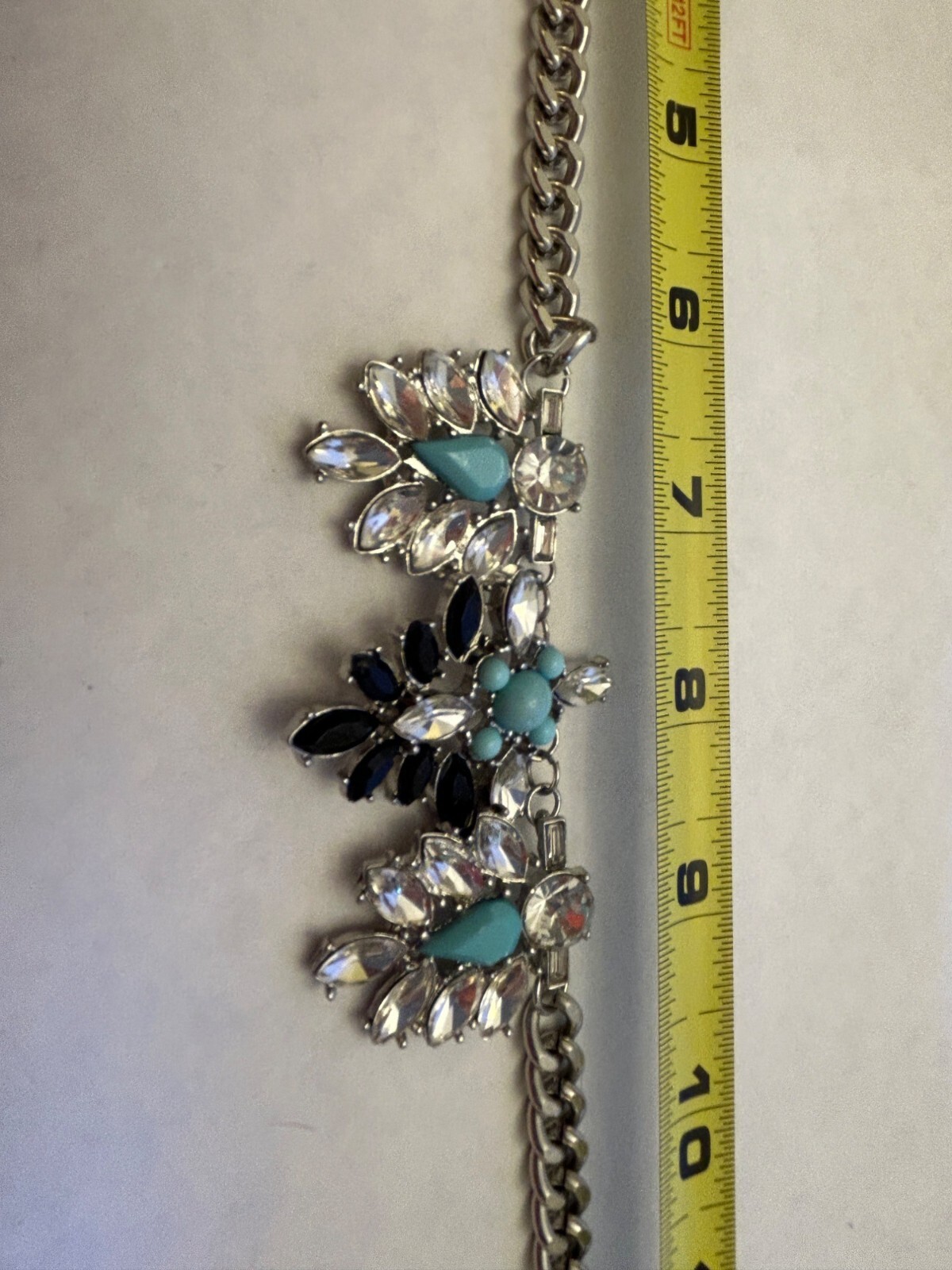American Eagle Statement Necklace With Crystal & … - image 7