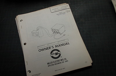 MILLER WELDER MODEL WELD OSCILLATOR Owner Maintenance Parts Manual Book  catalog | eBay