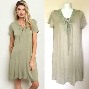 sage green boho dress