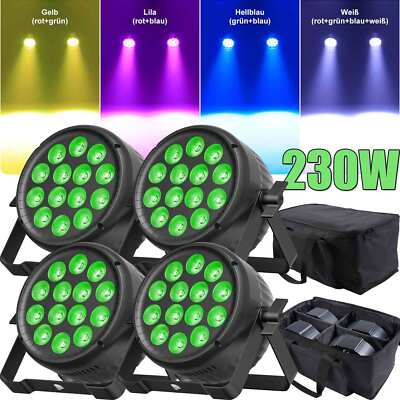 4 Stücke 280W Par Strahler 14 LEDs Par Scheinwerfer RGBW DMX Events Weihnachten