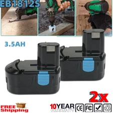 2PC For Hitachi 18V 3.5AH Battery EB1812S EB1814SL EB1820 EB1820L Ni-MH Battery