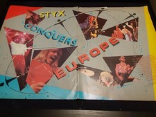 Styx European Tour Rare Original Promo Poster Ad Framed!
