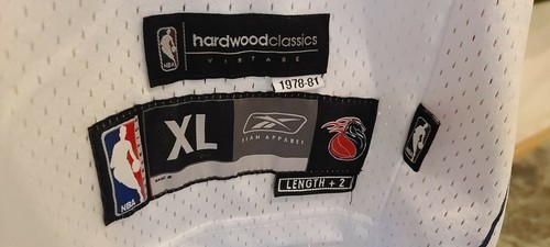 VTG NBA Reebok HWC Detroit Pistons Rip Hamilton Jersey 3 Mens XL SEWN White Bolt - Picture 5 of 9