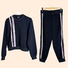 Just Cavalli Black Snake Stripe Jogger Set