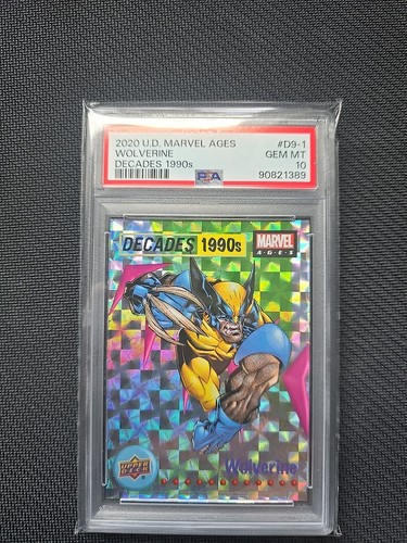 2020 UD Marvel Ages Decades 1990s 🔥 WOLVERINE PRISM PSA 10 🔥