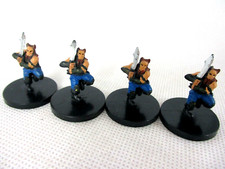 D D Mini - DWARF BARBARIAN 18 Dragoneye - VHTF SET OF 4 DWARF FIGHTERS  OOP 