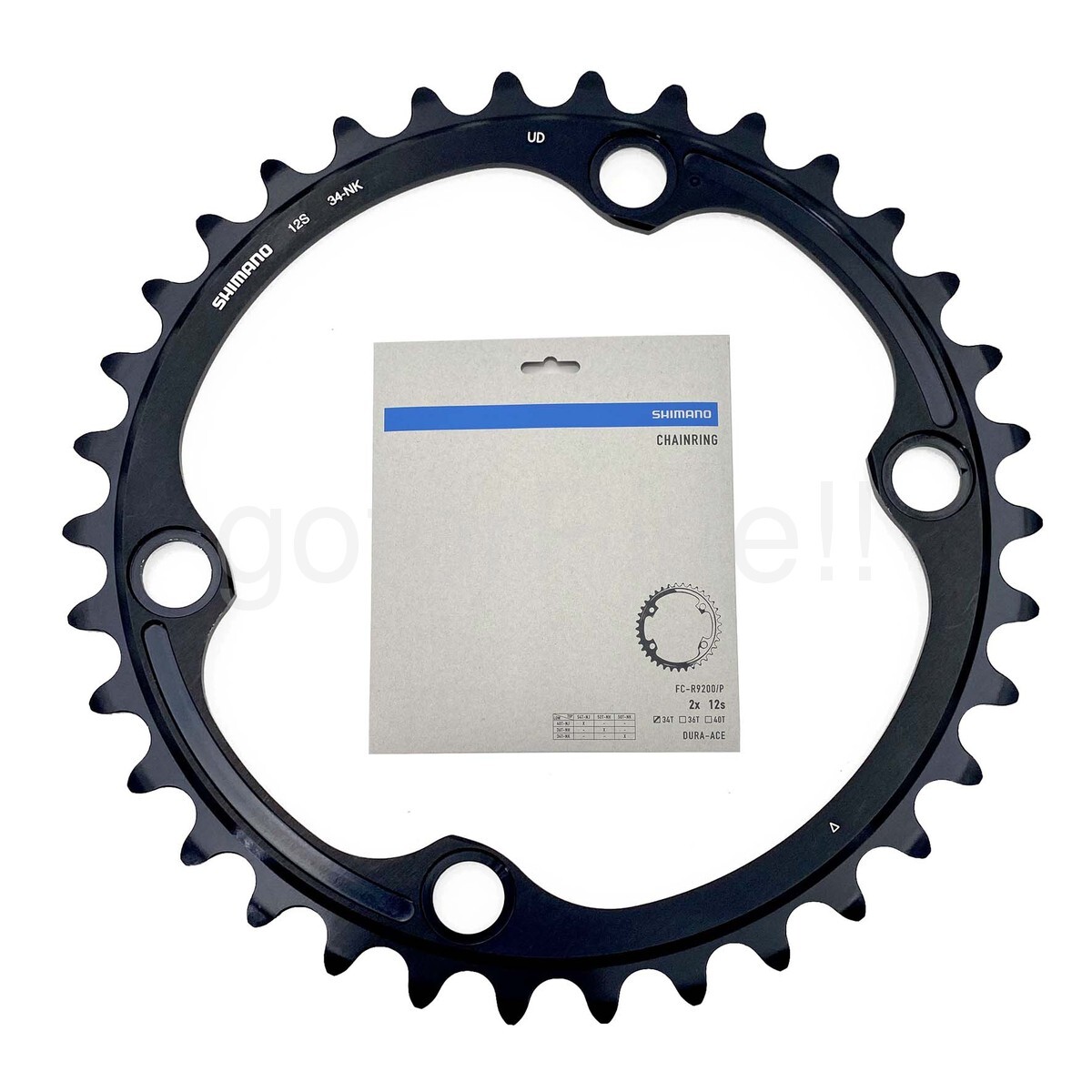 パーツ DURA-ACE FC-R9200-P 50-34T 170mm Shimano DURA-ACE Chainring 34T for FC-R9200/P, 50/34T Crank