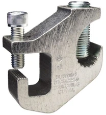 Burndy BTCGC250, 1/2" Thick Flange, Aluminum, Ground Clamp for Cable Tray, 1 pc