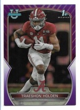2022 Bowman Chrome University TRAESHON HOLDEN 1ST PURPLE REFRACTOR #18 /399
