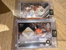 2) Jose Altuve 2021 2023 Topps Now On Card World Series AUTO Base Relic #/99