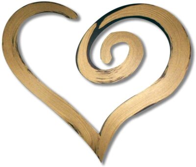 Letter2Word Wall Decor - Swirl Heart Original Word Wall Art, Bronze