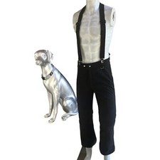 Vintage Obermeyer Ski Bib Snow Black Pants Men  s Size 36