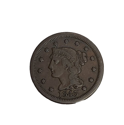 1845 Braided Hair Large Cent Z1135 | eBay