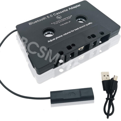Car Audio Bluetooth 5.0 Tape Converter Cassette Adapter Player MP3 Hands-free CD