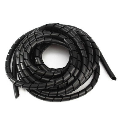  1m-10m Spiralwicklung 6mm schwarz flexibel Kabel Ordnung Management - verschiedene Längen