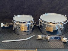 TYCOON Mini TIMBALES - 6" and 8" Steel Drums w/ hardware - NICE video