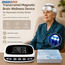 Magnetic Brain Health Device for Depression Anxiety Stroke Wellness Support Use