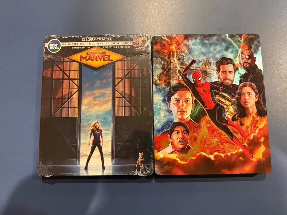 Marvel Steelbook Lot 4 Spider-Man Far From Home Guardians Of The Galaxy Avengers - Image 2 of 4