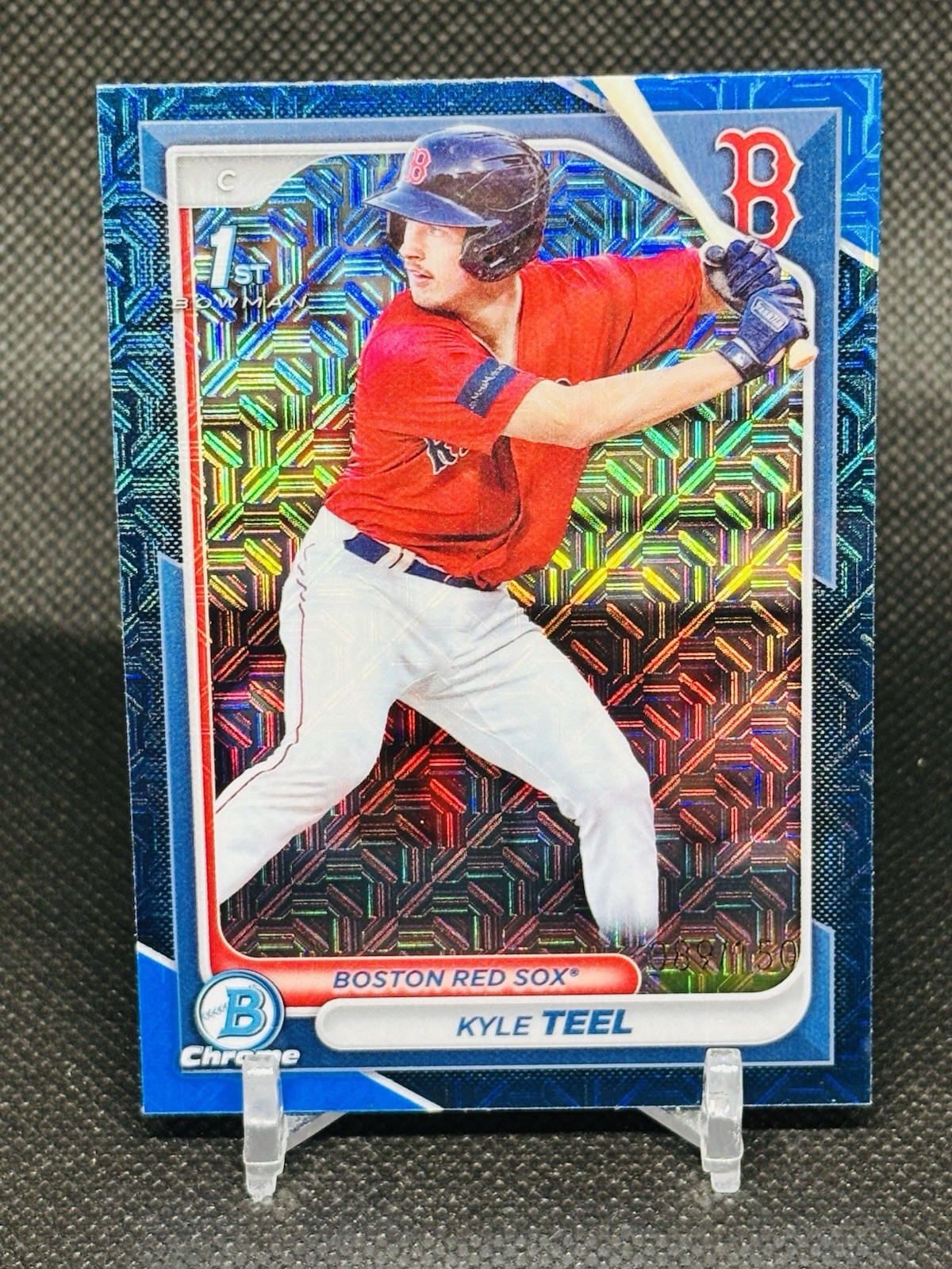 2024 Bowman Chrome Prospects Kyle Teel #BCP-48 Blue Mojo Refractor /150 Rookie