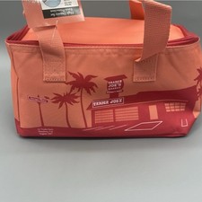 Trader Joe's Mini Insulated Lunch Bag Orange Red 1.5 Gallon Cooler Tote Limited
