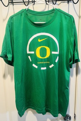 NIKE Oregon Ducks Logo T-Shirt Men's Size XL Green Yellow CD3431-377 Preowned