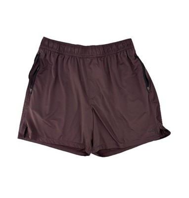 Leg3nd Mens XL Polyester Blend Athletic Shorts Brown Stretch 7  Inseam 53-7