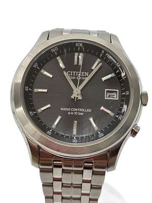 CITIZEN GN-4W-S Analog Black Silver Steel Watch Excellent JAPAN