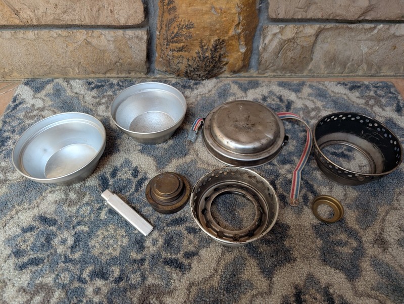 🔥VTG OPTIMUS 77A STORM STOVE CAMPING Cookset ALCOHOL BURNER SWEDEN KIT COMPLETE
