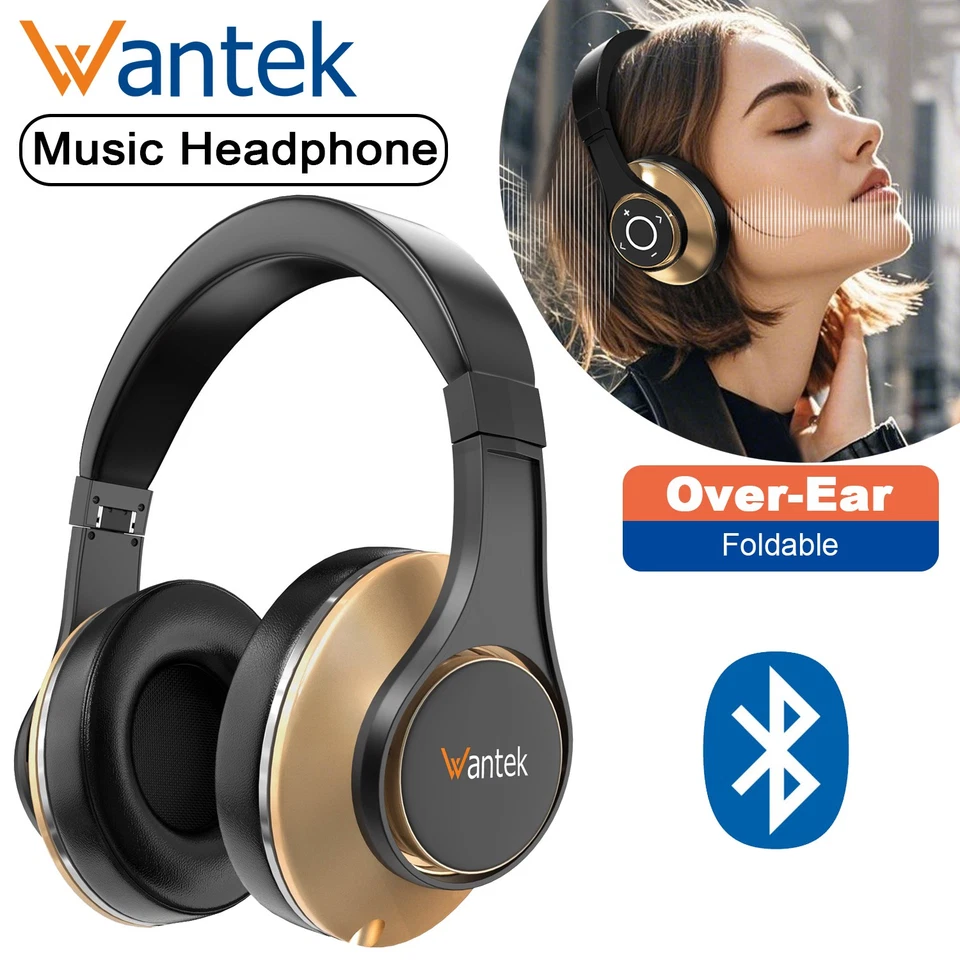 Kabellose Kopfhörer mit Kabel 3.5mm Klinke Faltbar Hi-Res Bluetooth Headphones