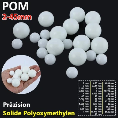 Präzision Solide POM Plastik Kugeln Kunststoff kugel Polyoxymethylen Ball 2-45mm - Bild 1 von 4