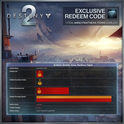 DESTINY 2: EMBLEM - ''Anno Panthera Tigris'' Emblem