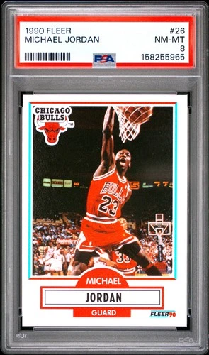1990 FLEER #26 MICHAEL JORDAN PSA 8