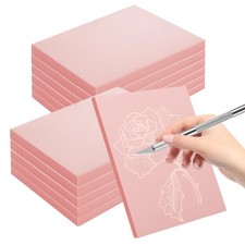 12 Pcs 4"x6" Rubber Carving Blocks, Pink Linoleum Block for Printmaking, Lino...
