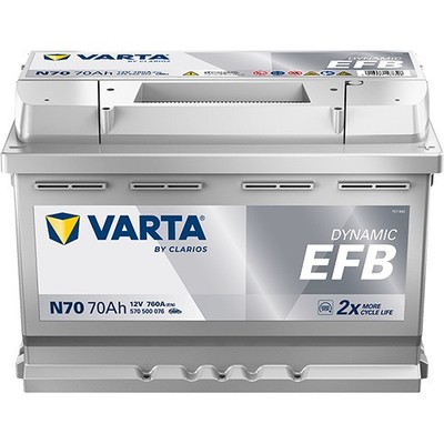 VARTA N70 Dynamic EFB Autobatterie 12V 70Ah (Blue Dynamic)