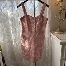 Pink Denim Floral Mini Dress #Y2K #Summer Size Med (7-8) Juniors