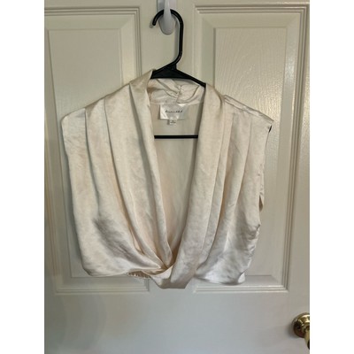 Line and Dot Lisa Top Ivory Satin Size Medium