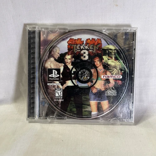 Tekken 3 Black Label PS1 Playstation 1 1998 Tested Working Missing Manual