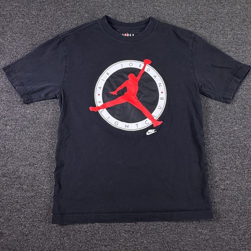 Jordan T-Shirt Mens S IM1352-010 Black Air Jordan Flight Club Graphic EUC