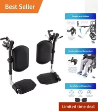 Comfortable Elevating Legrest for Wheelchairs with Padded Calf Pads and Footrest