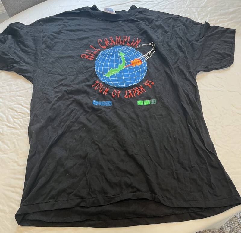 Bill Champlin February 1995 Tour of Japan T Shirt Chicago Sons of Hanes x-Large