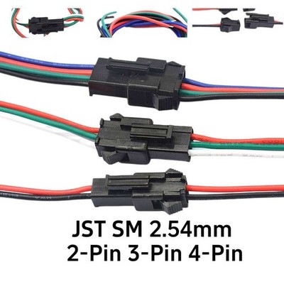 SM 2.54mm 2 Pin 3 Pin 4 Pin Stecker Buchse Steckverbinder Leitung Kabel LED Auto